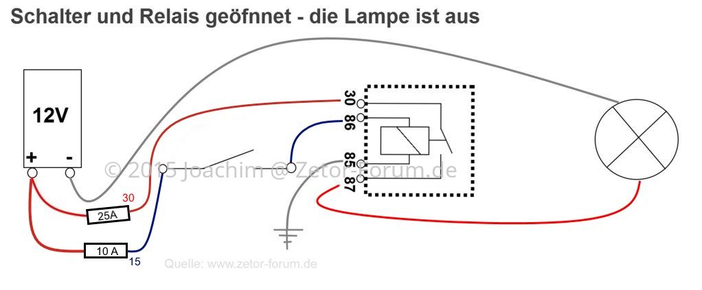 Schaltplan Arbeitsscheinwerfer Relais